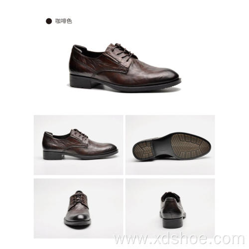 Wild wrikled leather dress shoe